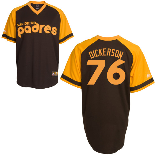 Alex Dickerson #76 MLB Jersey-San Diego Padres Men's Authentic Cooperstown Baseball Jersey